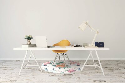 Office chair mat Cranes in flight