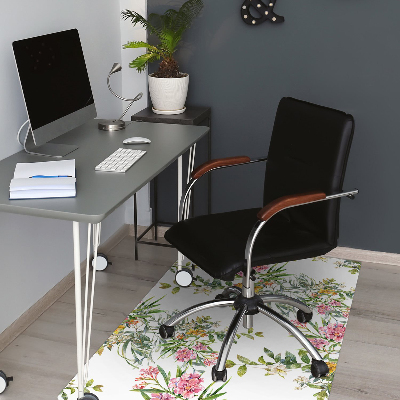 Office chair mat The blooming trees