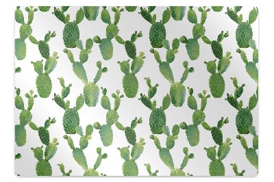 Chair mat floor panels protector painted cacti