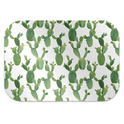 Chair mat floor panels protector painted cacti