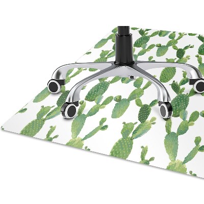 Chair mat floor panels protector painted cacti