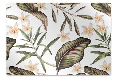 Office chair mat Leaves and flowers