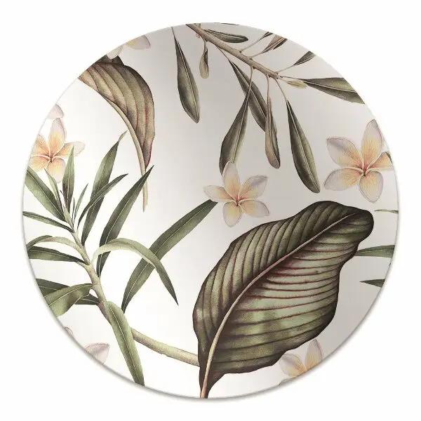 Office chair mat Leaves and flowers