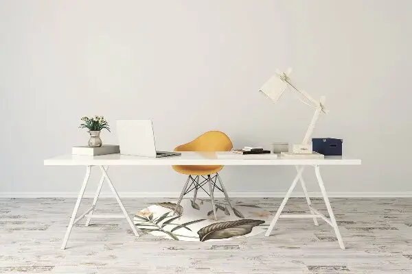 Office chair mat Leaves and flowers