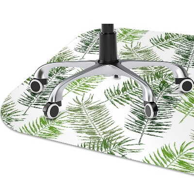 Office chair floor protector palm leaves