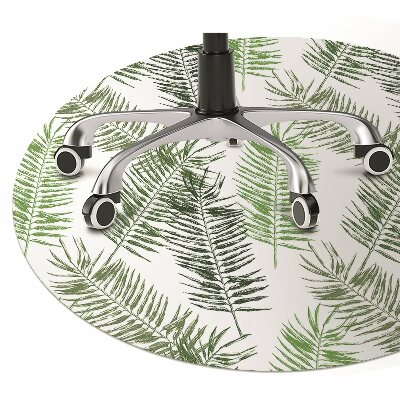 Office chair floor protector palm leaves