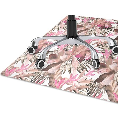 Chair mat floor panels protector tropical flower