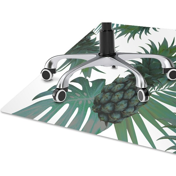 Office chair mat green pineapples