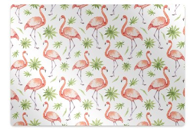 Office chair mat Flamingos