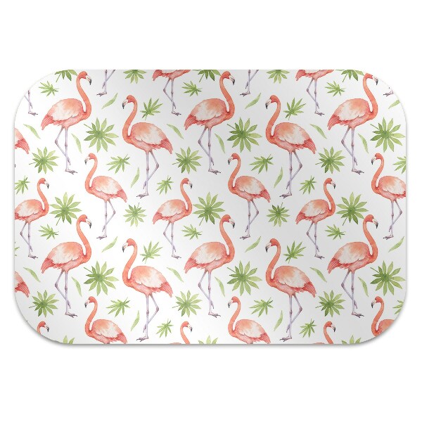 Office chair mat Flamingos
