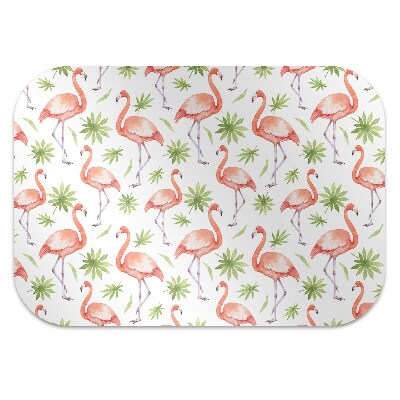 Office chair mat Flamingos