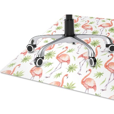 Office chair mat Flamingos