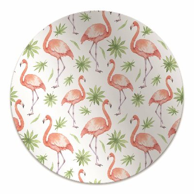 Office chair mat Flamingos