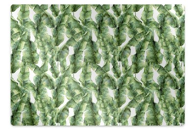 Office chair mat exotic leaves