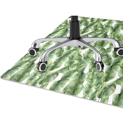 Office chair mat exotic leaves