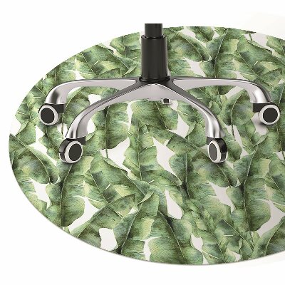 Office chair mat exotic leaves