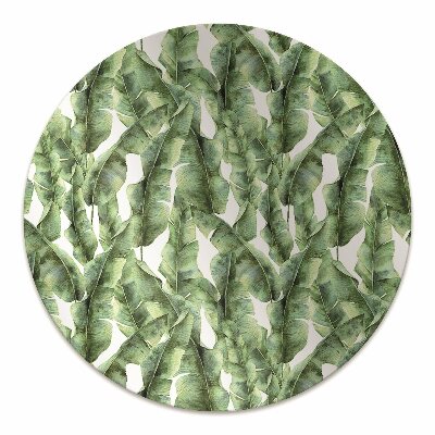 Office chair mat exotic leaves