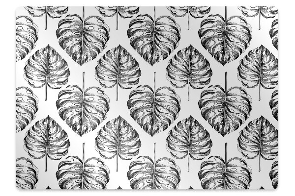 Office chair mat monstera