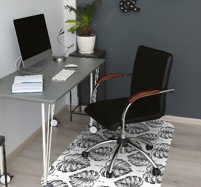 Office chair mat monstera