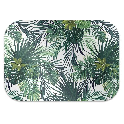 Office chair mat tropical leaves