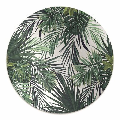 Office chair mat tropical leaves