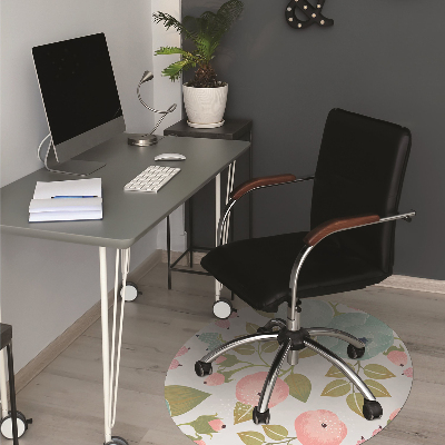 Office chair mat Spring flowers