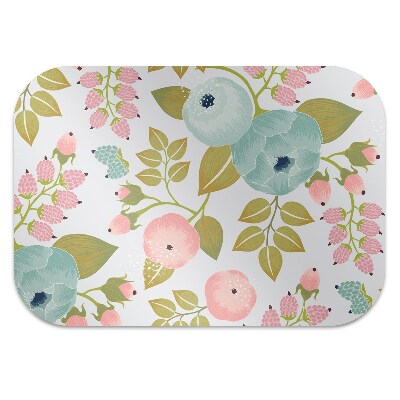 Office chair mat Spring flowers