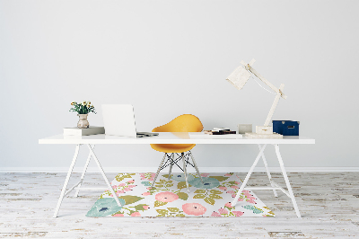 Office chair mat Spring flowers