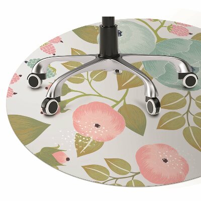 Office chair mat Spring flowers