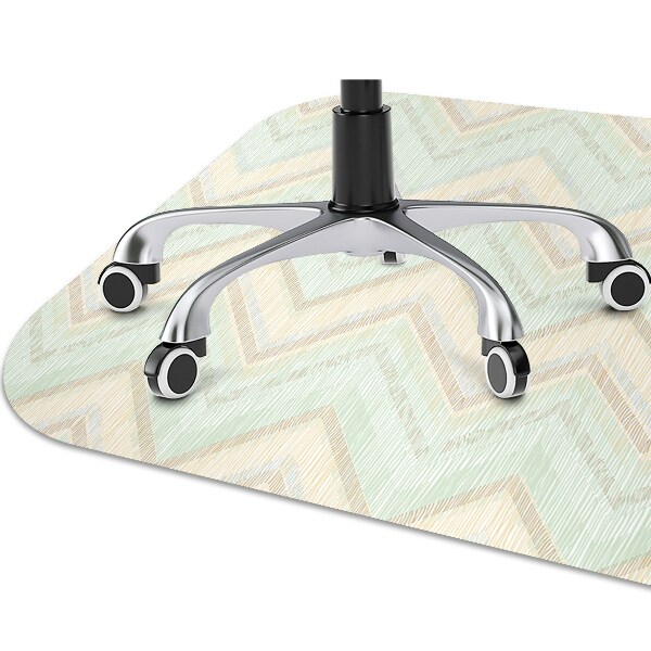 Office chair mat zigzags