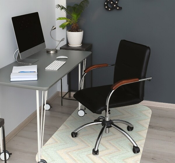 Office chair mat zigzags