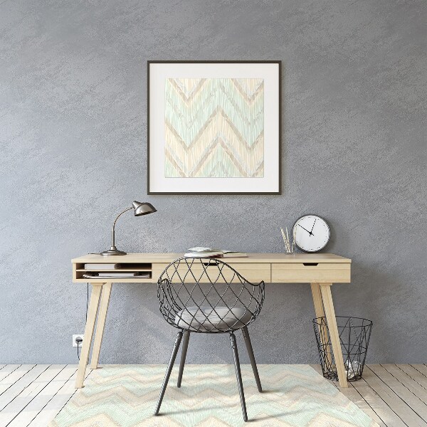 Office chair mat zigzags