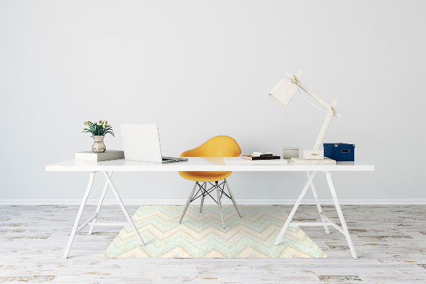 Office chair mat zigzags