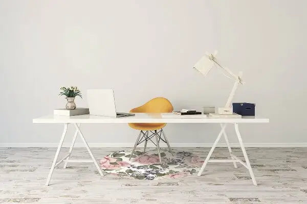 Desk chair mat Watercolor roses