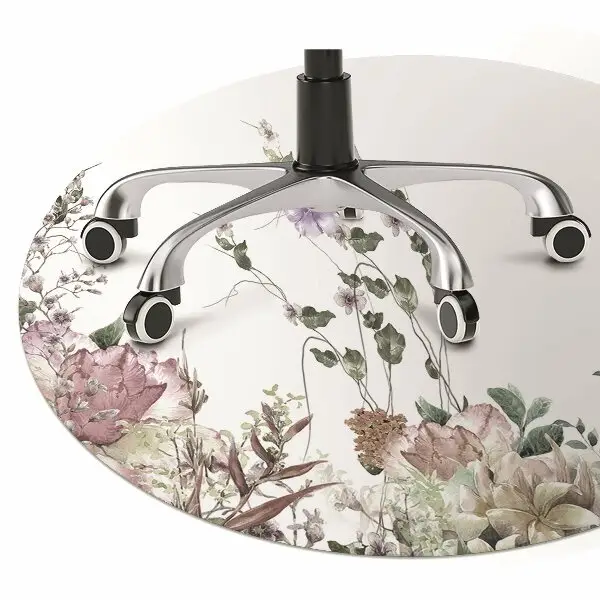 Office chair mat pastel garden