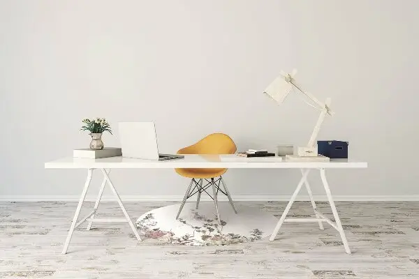 Office chair mat pastel garden