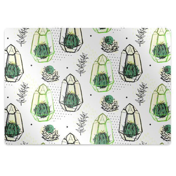 Office chair mat Cacti in lumps