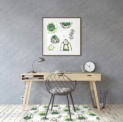 Office chair mat Cacti in lumps