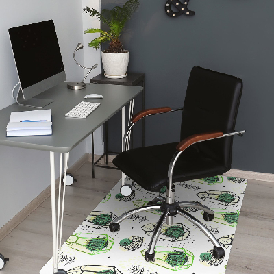 Office chair mat Cacti in lumps