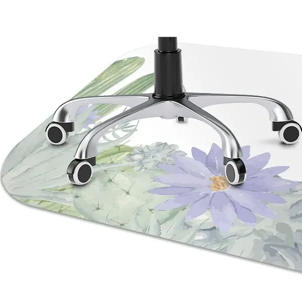 Office chair floor protector Cactus meadow