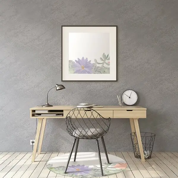 Office chair floor protector Cactus meadow