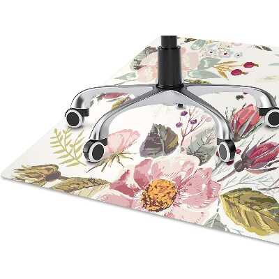 Computer chair mat Field flowers