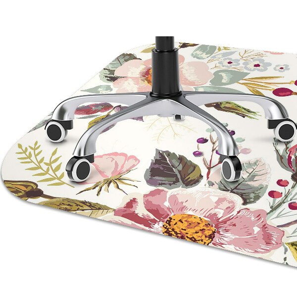 Chair mat Vintage flowers field