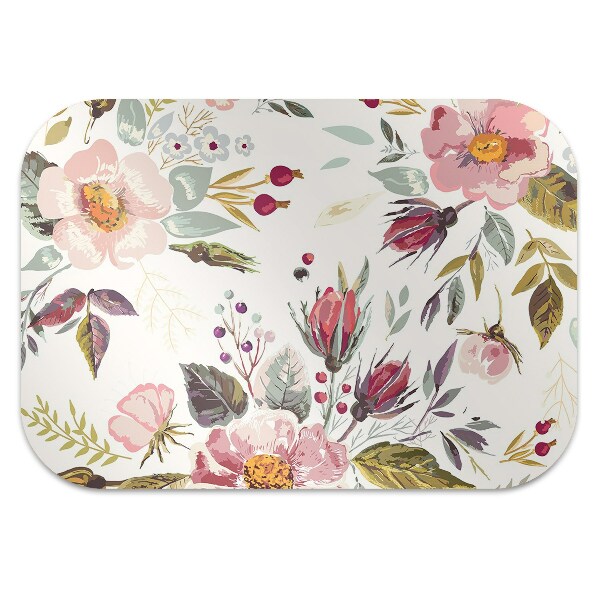 Chair mat Vintage flowers field