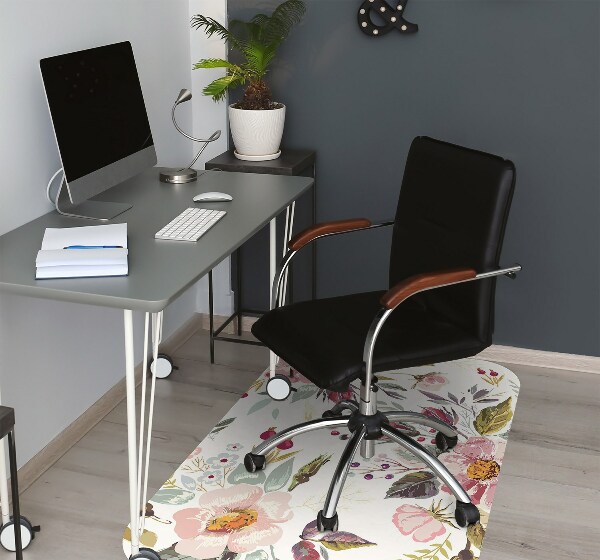 Chair mat Vintage flowers field