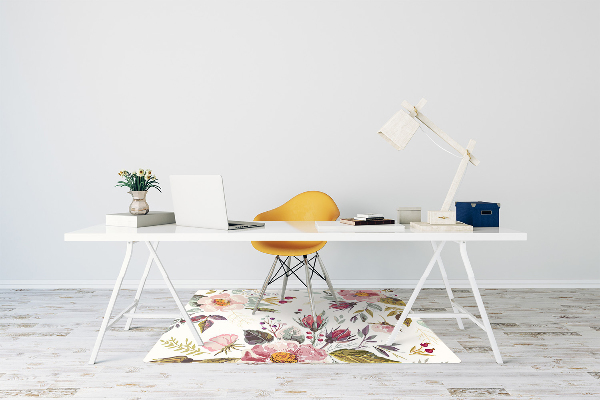 Chair mat Vintage flowers field