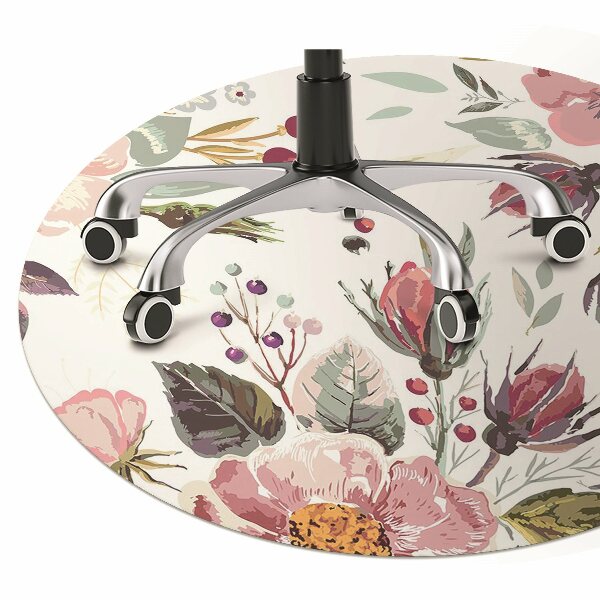 Chair mat Vintage flowers field
