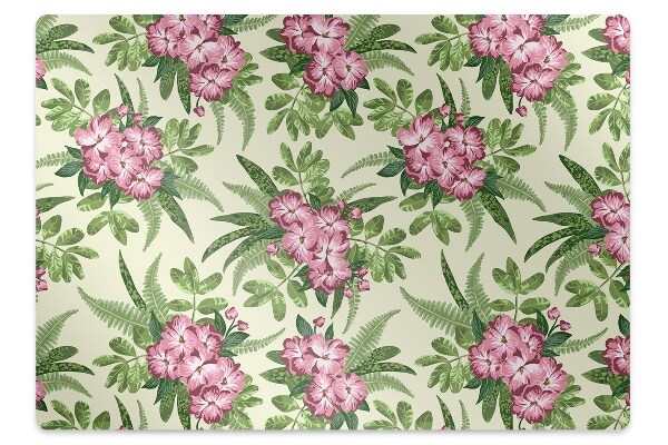 Office chair mat tropical Flowers