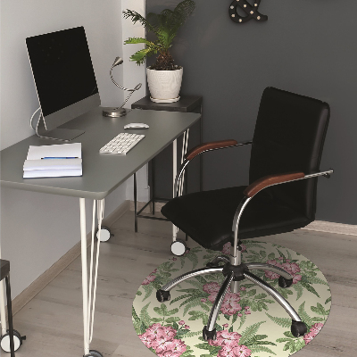 Office chair mat tropical Flowers