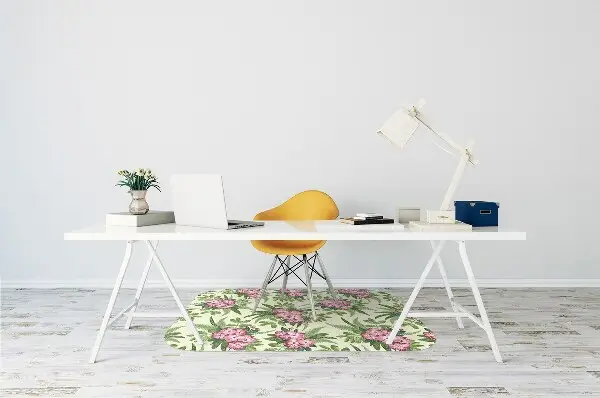 Office chair mat tropical Flowers
